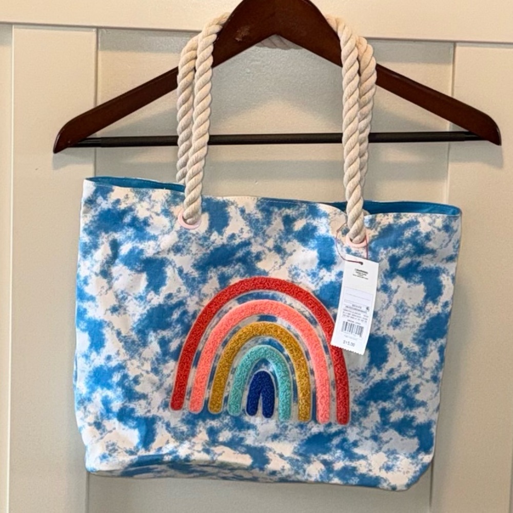 Cat & Jack Colorful Rainbow Tote Bag